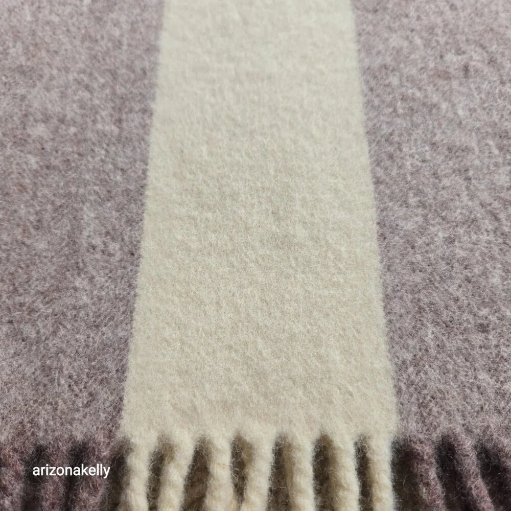 Wool Scarf Neutral Colors Stripe